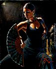 Fabian Perez Celina con Abanico II